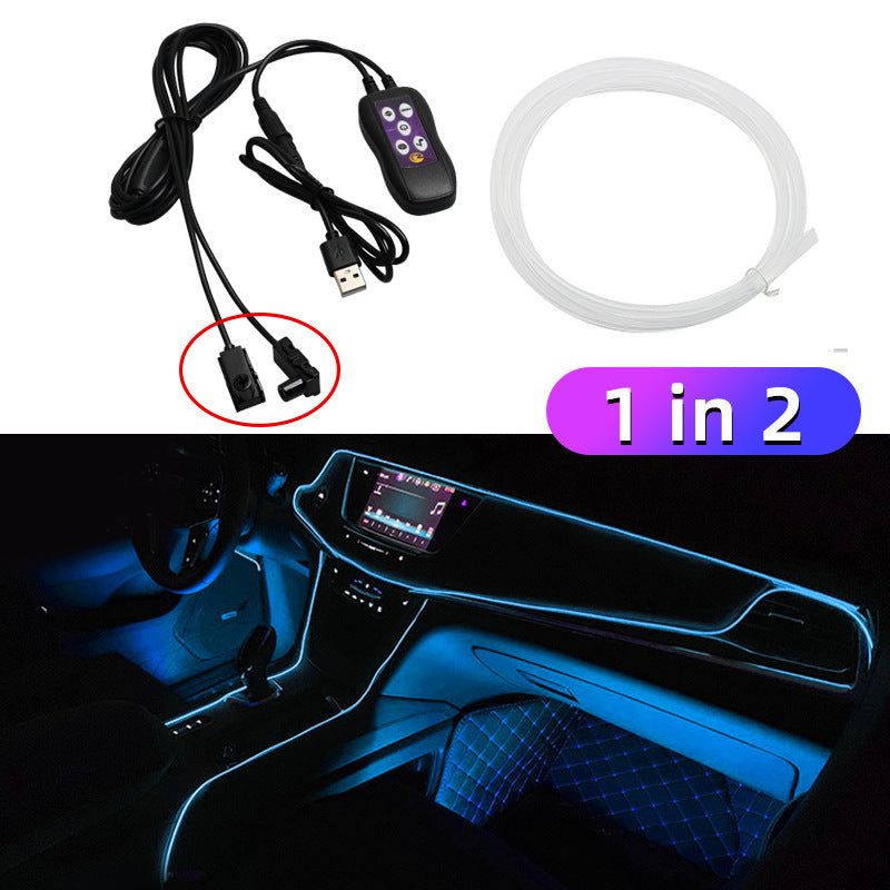 Car Led Atmosphere Lamp Usb Colorful Color Changing Center Console Instrument Panel Decorative Lamp Neon Light - JUPITER BMY LTD