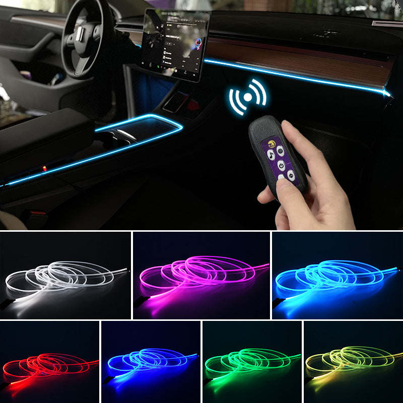 Car Led Atmosphere Lamp Usb Colorful Color Changing Center Console Instrument Panel Decorative Lamp Neon Light - JUPITER BMY LTD