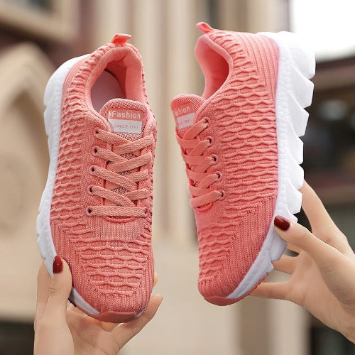 Foreign Trade Large Size Flying Woven Women's Shoes Cross-Border Autumn Sports Shoes Running Shoes Ladies Students Lightweight Travel Shoes- JUPITER BMY