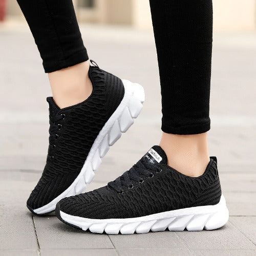 Foreign Trade Large Size Flying Woven Women's Shoes Cross-Border Autumn Sports Shoes Running Shoes Ladies Students Lightweight Travel Shoes- JUPITER BMY