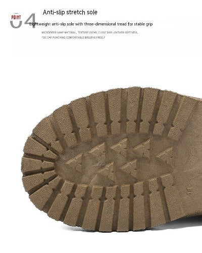 High-top Shoes All-match British Work Shoes Winter Thick Bottom Hiking Boots- JUPITER BMY