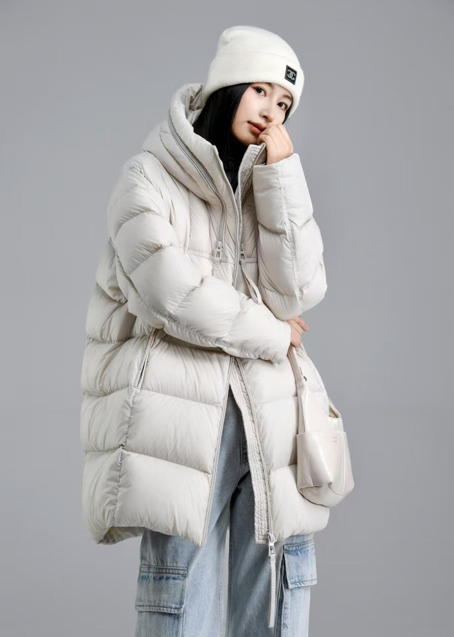 Oversized High-Collar Down Puffer Jacket