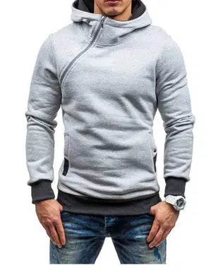 2021 Brand Hoodie Oblique Zipper Solid Color Hoodies Men Fashion Tracksuit Male Sweatshirt Hoody Mens - JUPITER BMY LTD