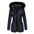 Contrasting color big fur collar cotton coat women- JUPITER BMY