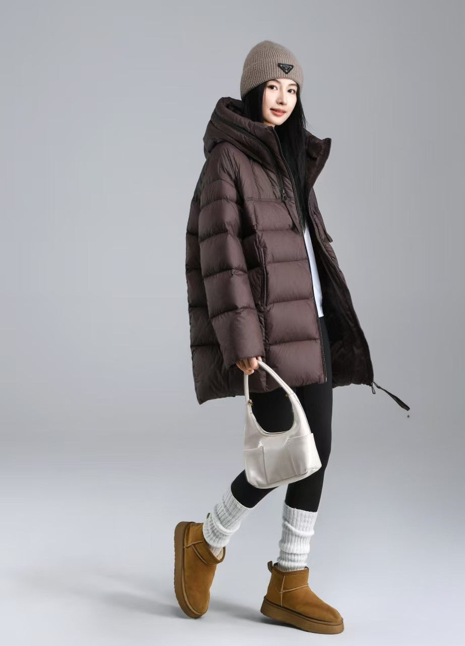 Oversized High-Collar Down Puffer Jacket