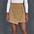 Button Detail Wrap Mini Skirt