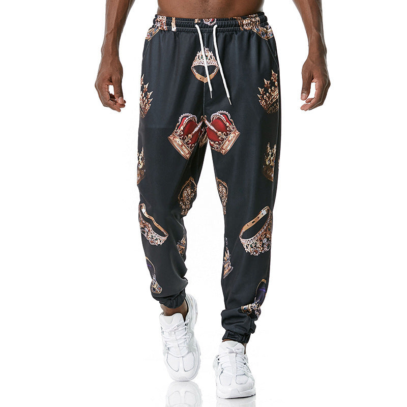 Printed jogging pants casual pants- JUPITER BMY
