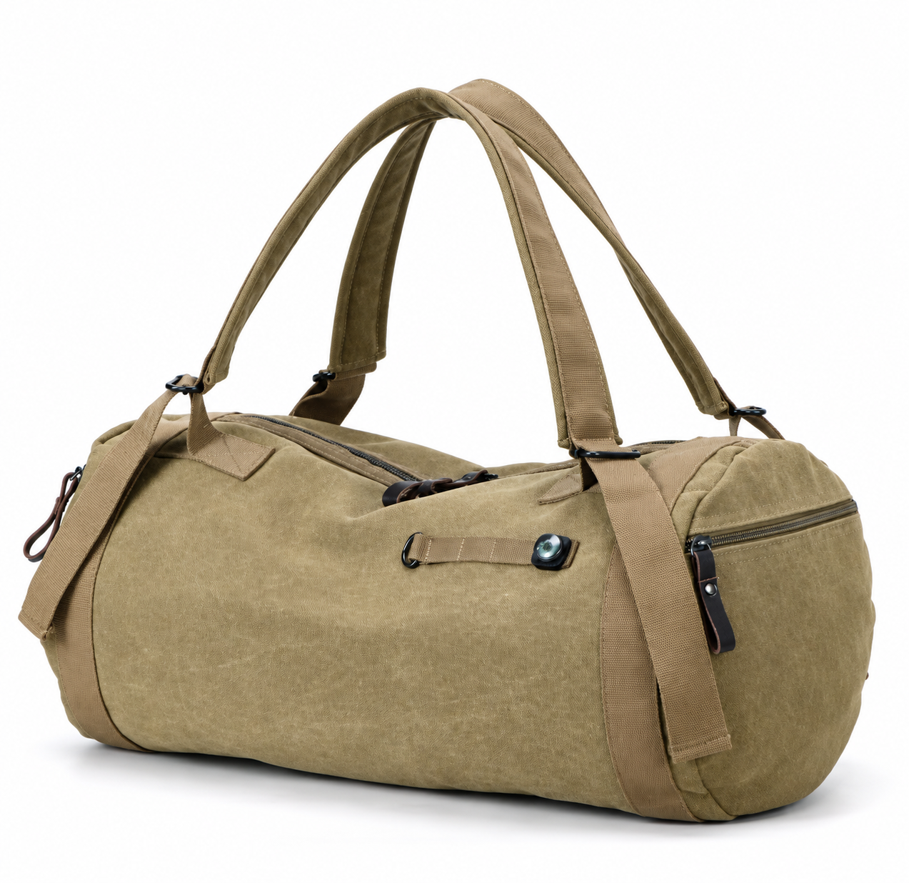 Vintage-Style Travel Duffel Bag