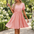 V-Neck Elastic Waist A-Line Dress