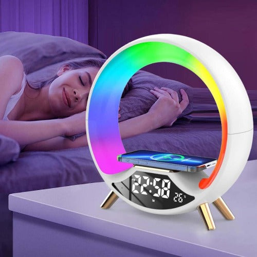 O Light Three In One Wireless Charging Multifunctional Bluetooth Speaker Night Light- JUPITER BMY