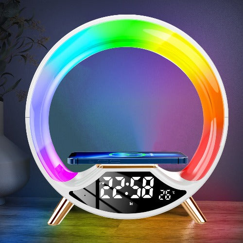 O Light Three In One Wireless Charging Multifunctional Bluetooth Speaker Night Light- JUPITER BMY