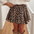 Leopard Print Flared Mini Skirt