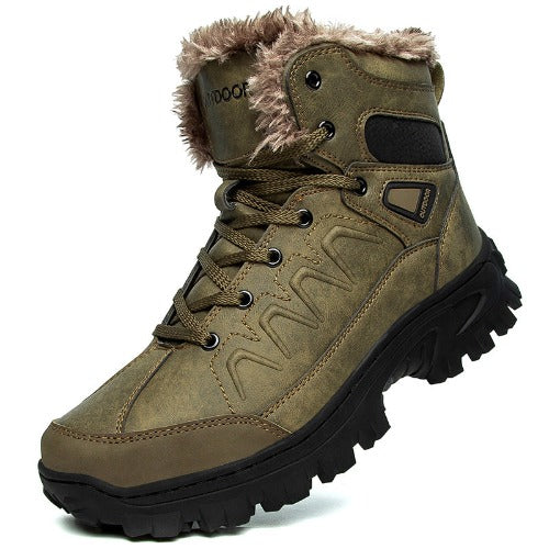 Men's Plus Size Warm High Top Outdoor Cotton Shoes- JUPITER BMY