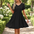 V-Neck Elastic Waist A-Line Dress