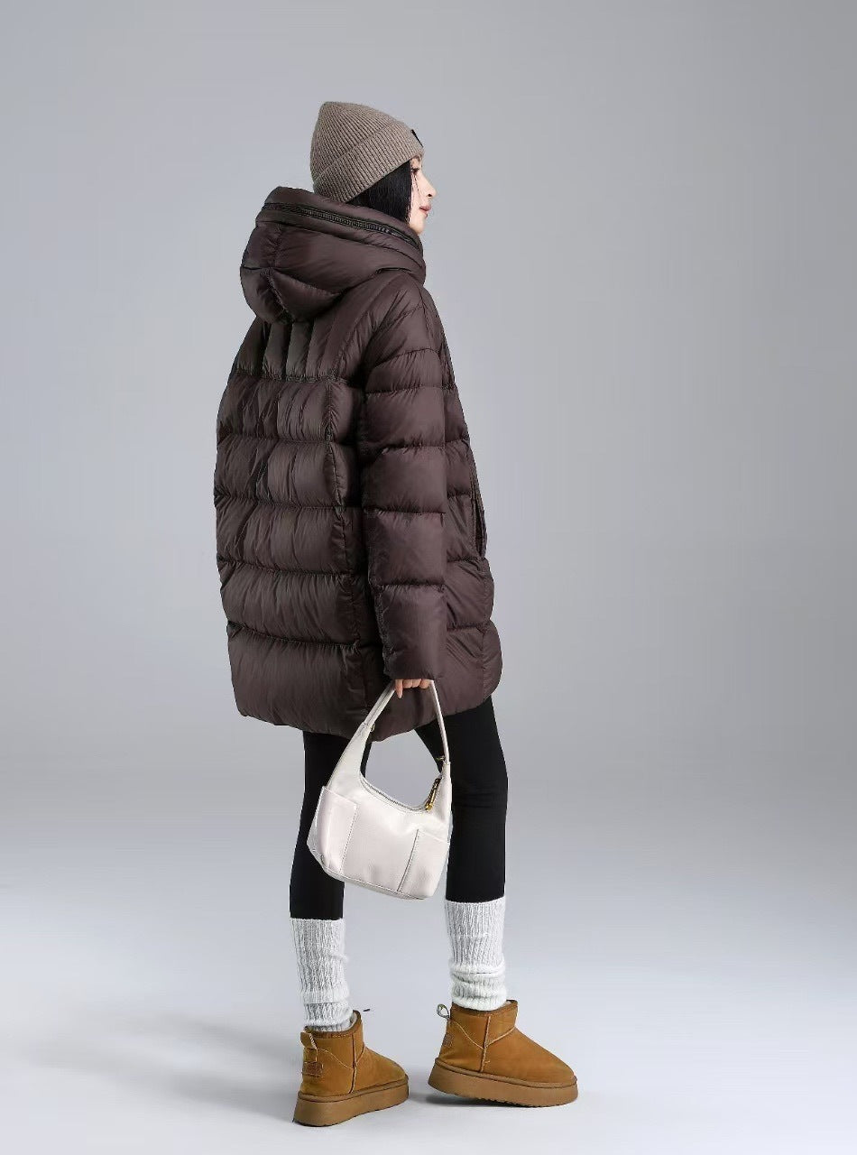 Oversized High-Collar Down Puffer Jacket