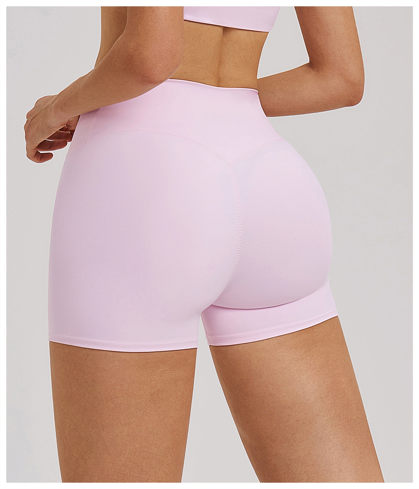 Cross-Waist Brushed Yoga Shorts