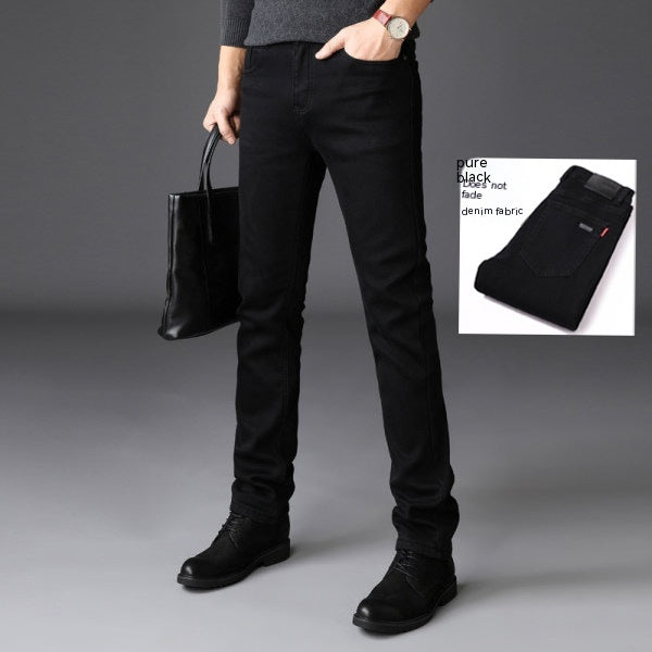 Smoky Gray Jeans Men's Loose Straight- JUPITER BMY