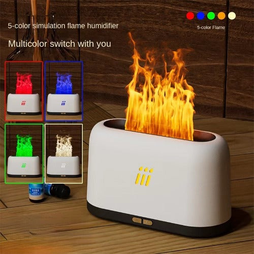 Flame Aroma Diffuser Air Humidifier Ultrasonic Cool Mist Maker Fogger Led Essential Oil Flame Lamp Difusor- JUPITER BMY