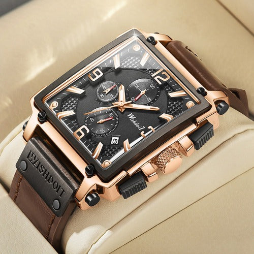 Men's Watch Automatic Square Waterproof Personality Watch Quartz- JUPITER BMY