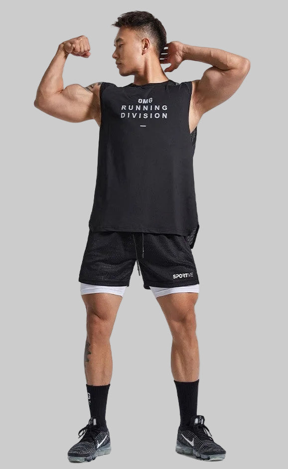 Loose-Fit Graphic Gym Top