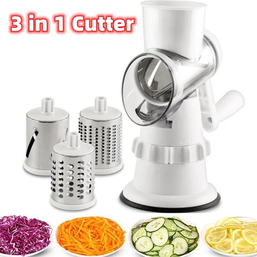 3 In 1 Vegetable Slicer Manual Kitchen Accessories Grater For Vegetable Cutter Round Chopper Mandolin Shredder Potato Home Kitchen Supplies Kitchen Gadgets - JUPITER BMY LTD