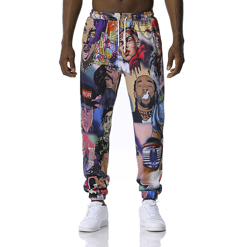 Printed jogging pants casual pants- JUPITER BMY