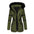 Contrasting color big fur collar cotton coat women- JUPITER BMY