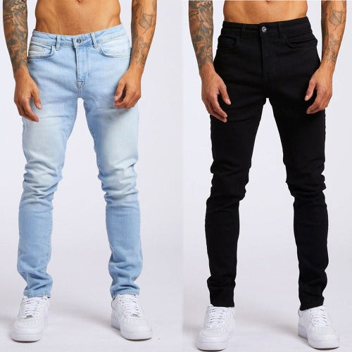 Men's Fashion Casual Slim Fit High Waist Jeans- JUPITER BMY