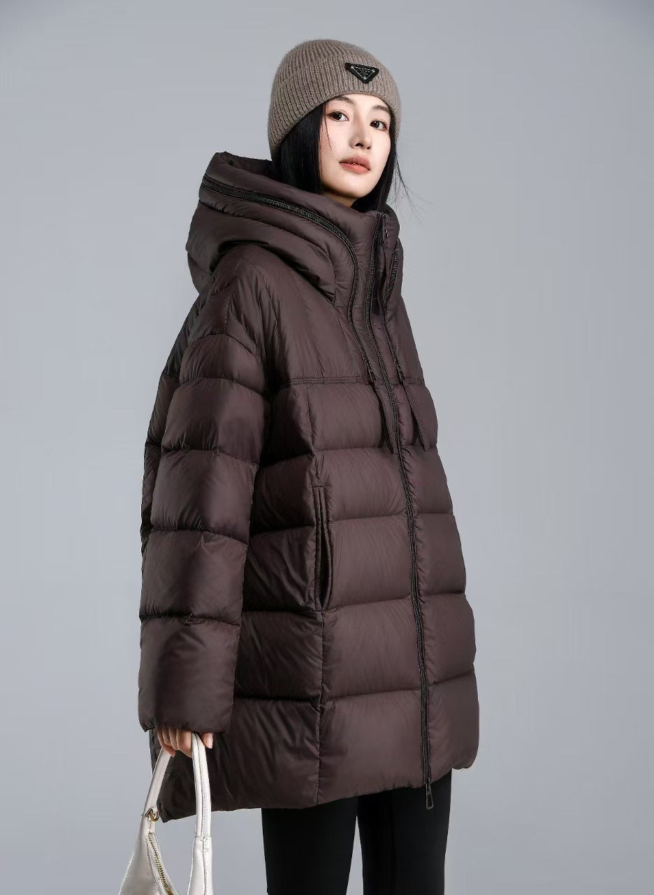 Oversized High-Collar Down Puffer Jacket