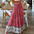 Boho Printed Shirred Waist Maxi Skirt