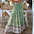 Boho Printed Shirred Waist Maxi Skirt