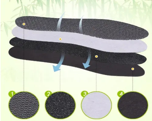 Bamboo Charcoal Ice Silk Insoles Spring, Summer And Autumn Deodorization And Deodorization- JUPITER BMY