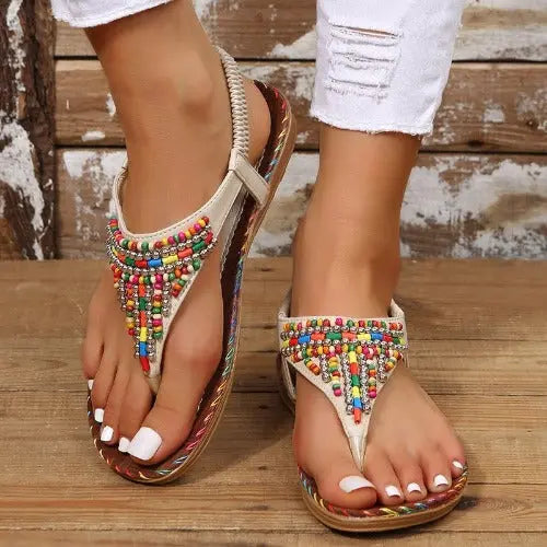 Bohemia Style Clip Toe Sandals Women Rome Beach Shoes Summer- JUPITER BMY