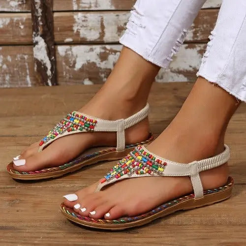 Bohemia Style Clip Toe Sandals Women Rome Beach Shoes Summer- JUPITER BMY