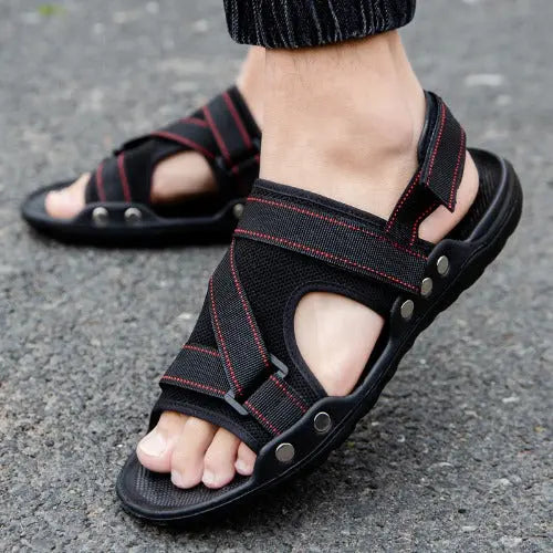 Casual Roman Sandals Men Strap Velcro Shoes - JUPITER BMY LTD