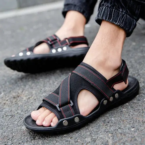 Casual Roman Sandals Men Strap Velcro Shoes - JUPITER BMY LTD