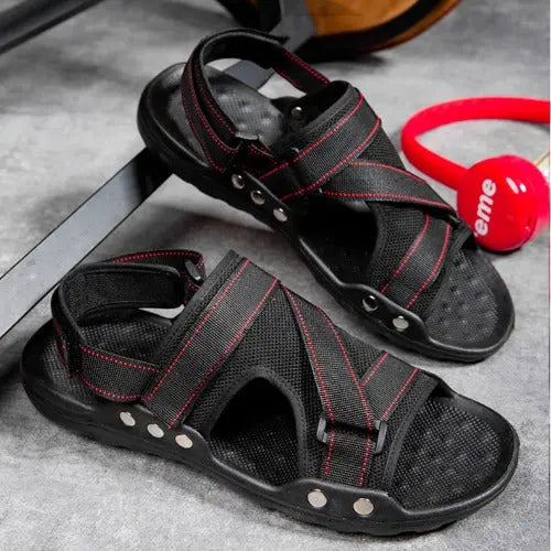 Casual Roman Sandals Men Strap Velcro Shoes - JUPITER BMY LTD