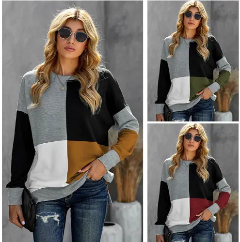 Casual Women's Round Neck Long Sleeve Sweater- JUPITER BMY