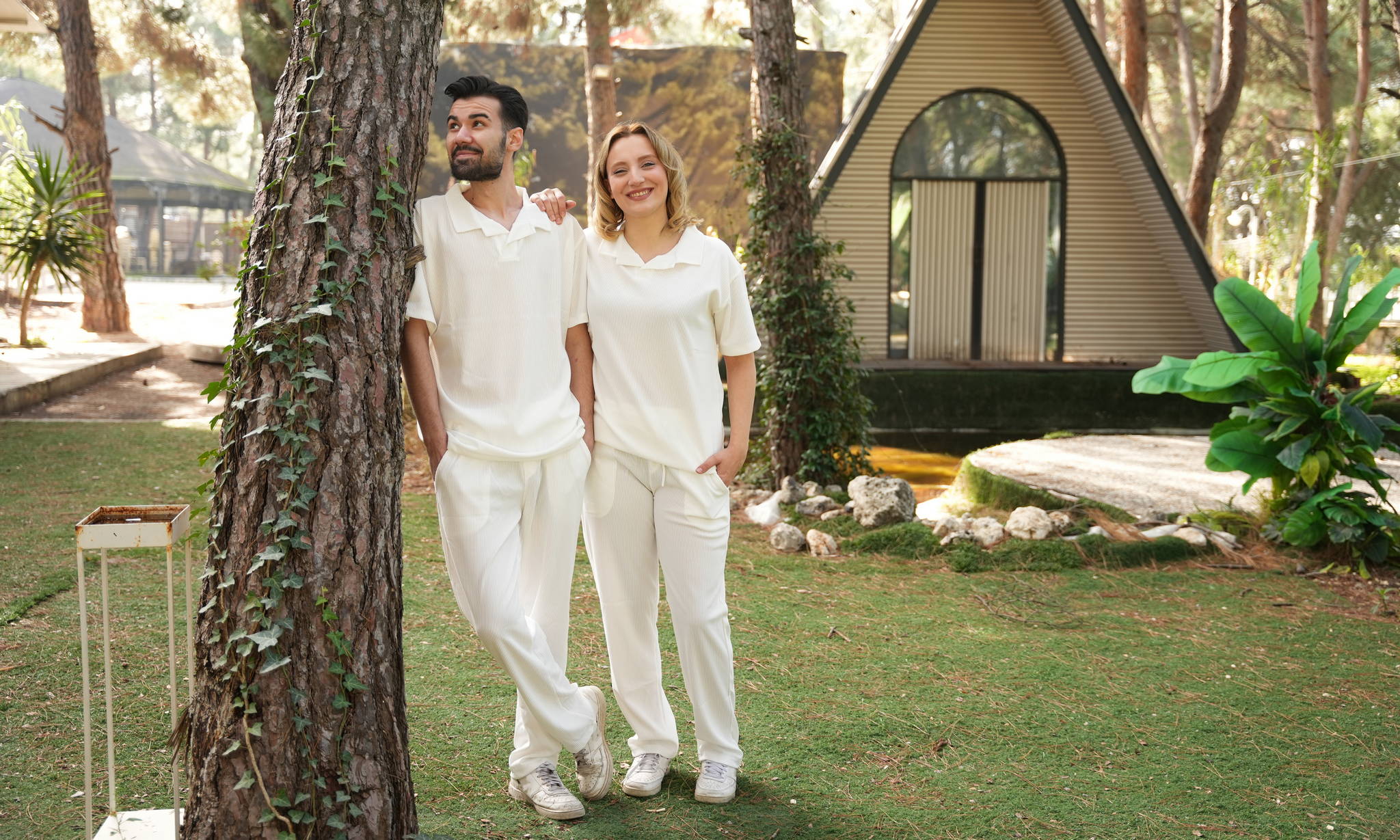 Jupiter Bmy Ltd Unisex V-Neck Polo & Jogger Pants Set – Lined Fabric – Regular Fit – Minimal Style