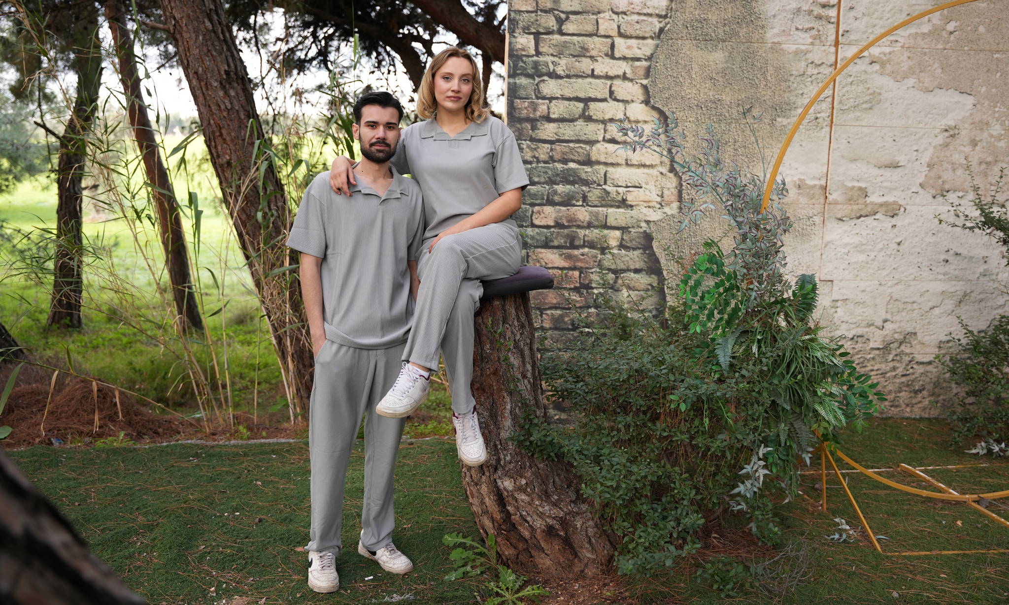 Jupiter Bmy Ltd Unisex V-Neck Polo & Jogger Pants Set – Lined Fabric – Regular Fit – Minimal Style