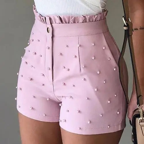 Explosive Style Women's Shorts, Gun Beads Solid Color Sexy Shorts Women - JUPITER BMY LTD