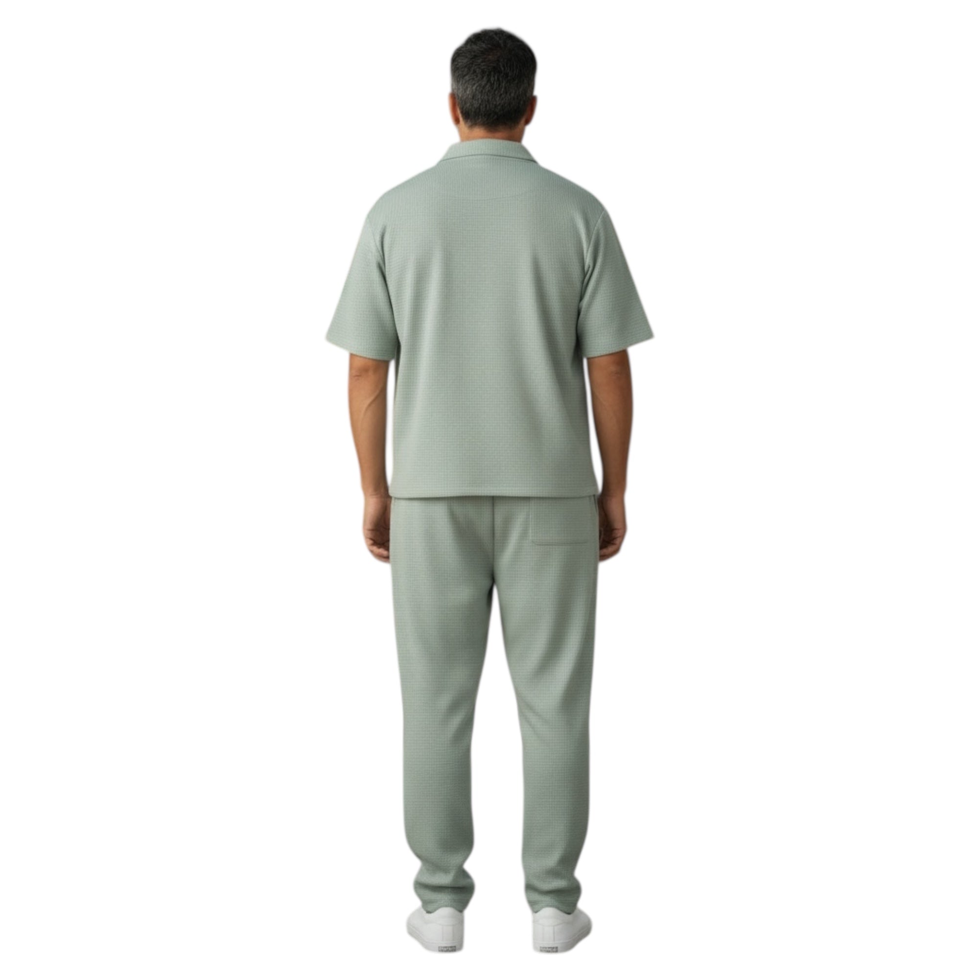 Jupiter Bmy Ltd Unisex Shirt & Jogger Pants Set – Waffle Fabric – Regular Fit – Minimal Style