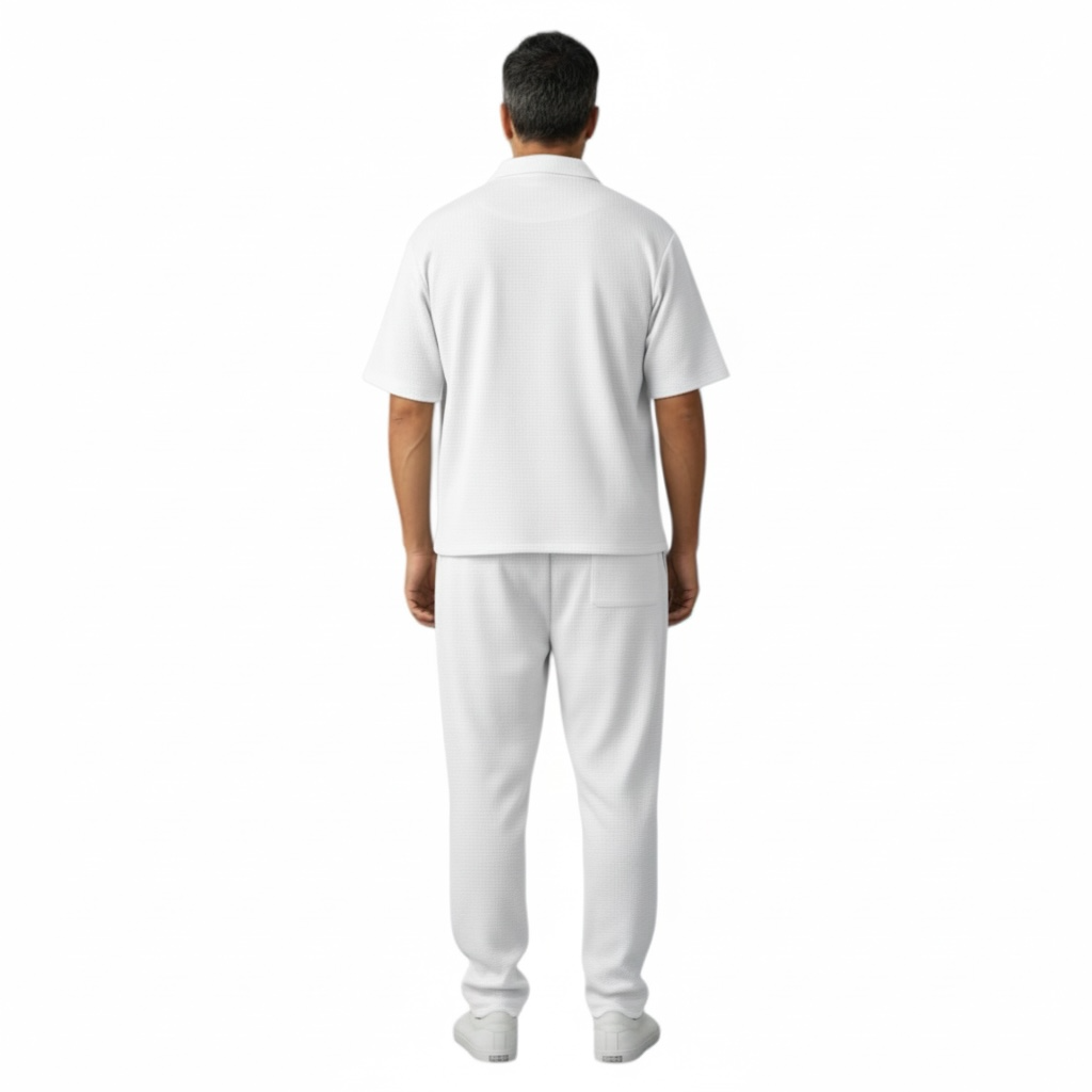 Jupiter Bmy Ltd Unisex Shirt & Jogger Pants Set – Waffle Fabric – Regular Fit – Minimal Style