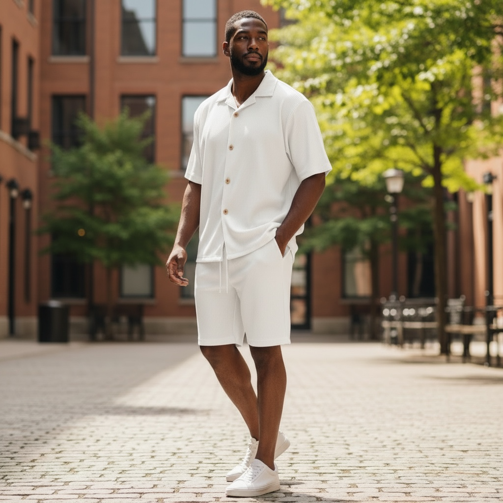 Jupiter Bmy Ltd Unisex Shirt & Shorts Set - Lined – Regular Fit