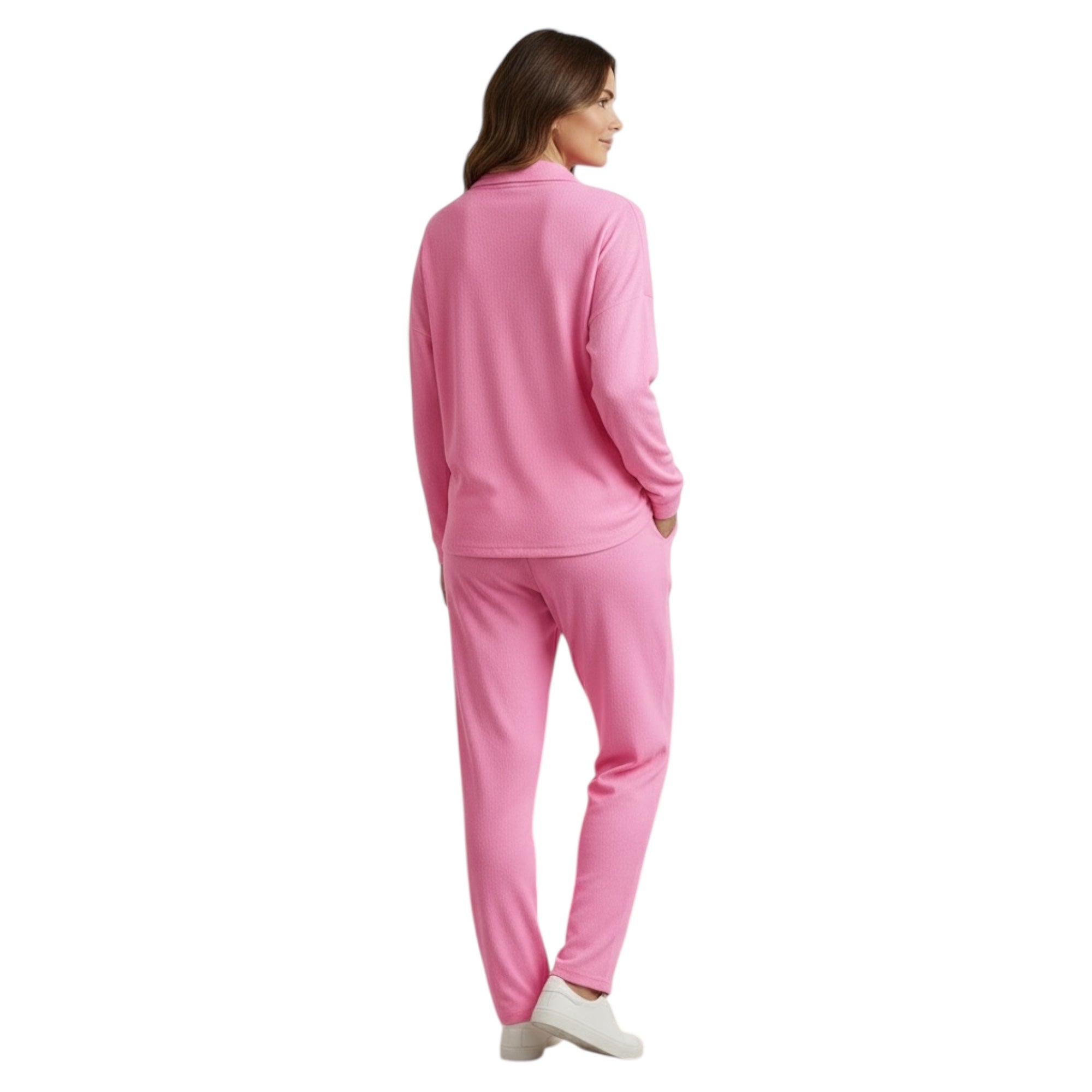 Jupiter Bmy Ltd Unisex Button-Down Top and Pants Set – Soft and lightweight textured, flexible for home and outdoor wear.
