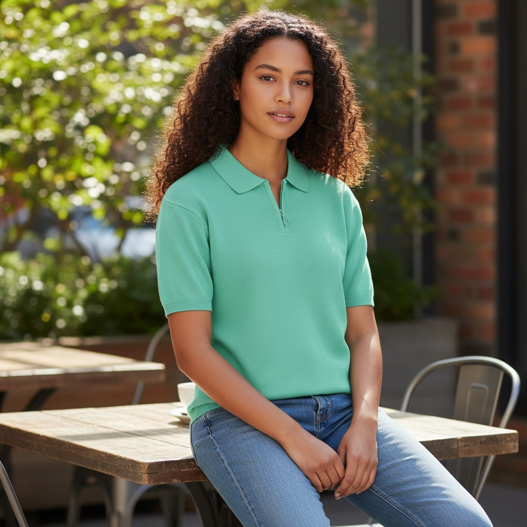 Jupiter Bmy Ltd Unisex Loose Fit Knit Zip Neck Top – Spring/Autumn Essential