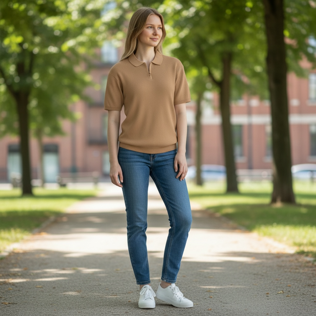 Jupiter Bmy Ltd Unisex Loose Fit Knit Zip Neck Top – Spring/Autumn Essential