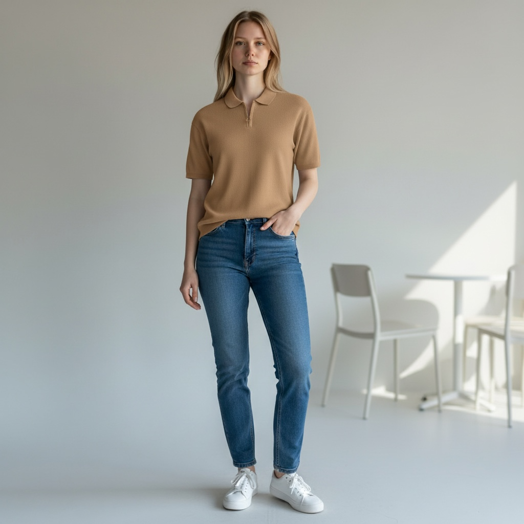 Jupiter Bmy Ltd Unisex Loose Fit Knit Zip Neck Top – Spring/Autumn Essential