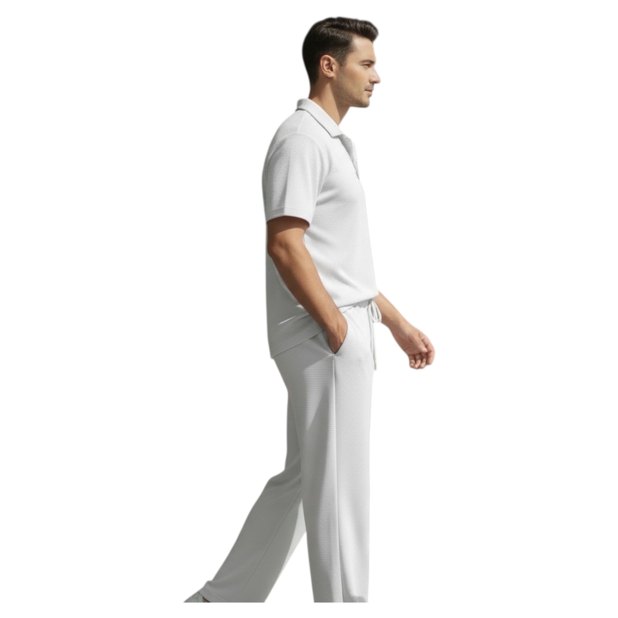 Jupiter Bmy Ltd Unisex Shirt & Jogger Pants Set – Waffle Fabric – Regular Fit – Minimal Style