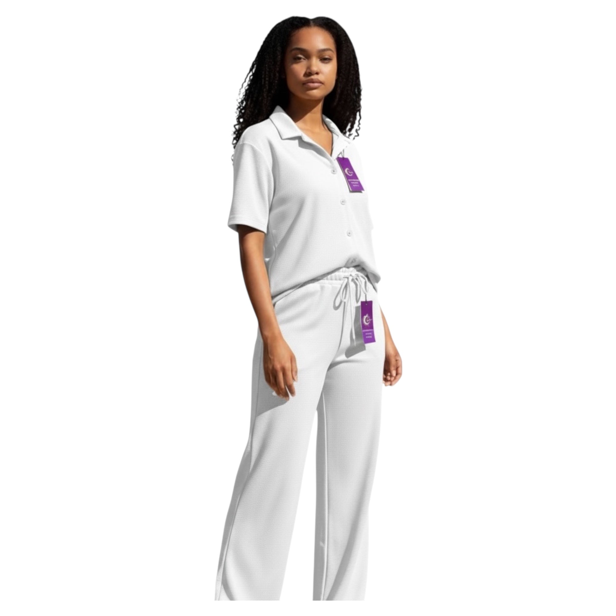 Jupiter Bmy Ltd Unisex Shirt & Jogger Pants Set – Waffle Fabric – Regular Fit – Minimal Style